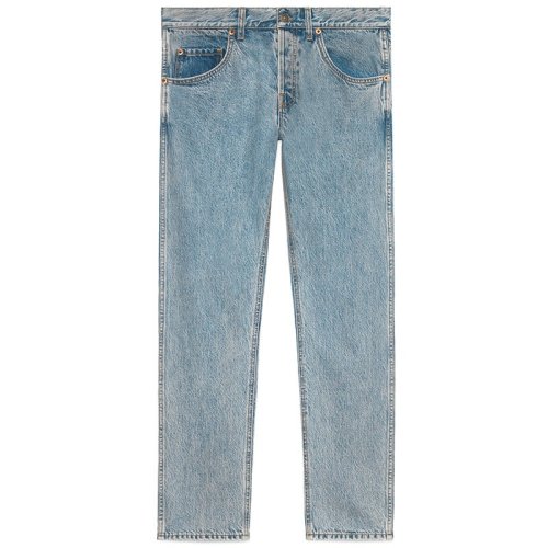 GUCCI/古驰 男士浅蓝色棉质牛仔裤 408637 XD712 4011 PLFSX