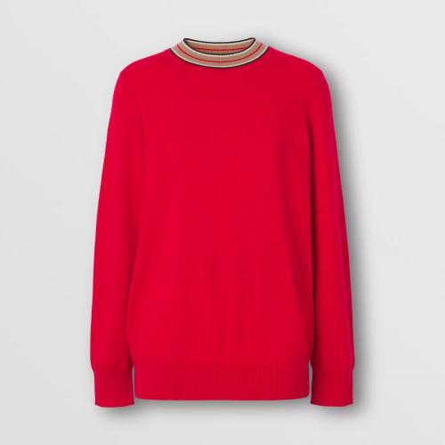  BURBERRY 22年秋冬 女士 条纹装饰羊绒针织衫 80488321