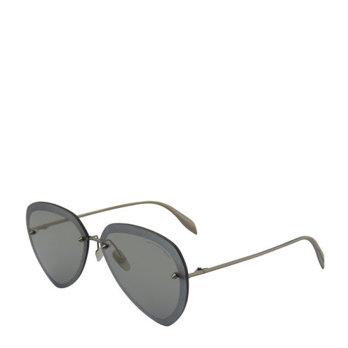 Alexander McQueen/亚历山大麦昆 男士金属镜框反光镜片太阳镜墨镜眼镜AM0120SA-003