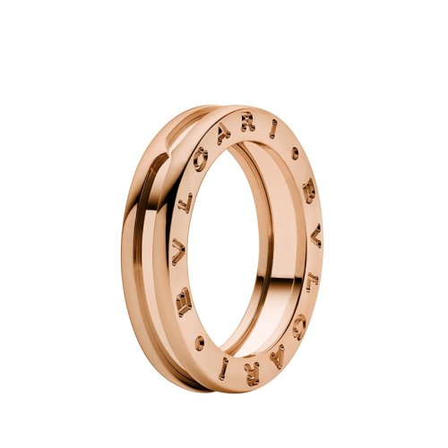 BVLGARI/宝格丽 B.zero1系列18K金玫瑰金 窄版小蛮腰戒指  335988