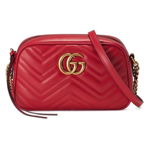  GUCCI古驰 22年秋冬 女士 GG Marmont系列小号绗缝肩背包 447632 DTD1T 6433