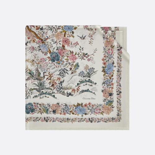  DIOR迪奥 22年秋冬 女士 围巾 Carre Dior Jardin dHiver 25JAH140I606_C087