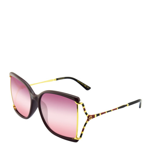 GUCCI/古驰 戚薇 倪妮 明星同款 海报 街拍 珐琅 蛇纹 镂空 摩登 女士 太阳镜 墨镜 眼镜 GG0592SK 61mm 0594SA 60mm GUCCI 古驰