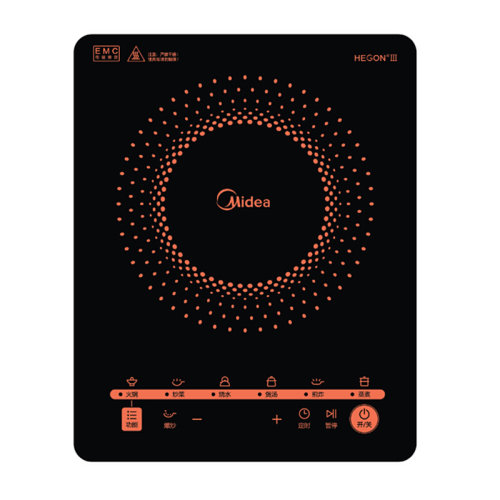 Midea/美的电磁炉多功能大功率触控黑晶面板智能暂停4D防水C21-RT2171