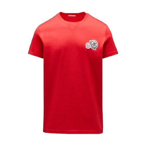  MONCLER蒙可蒙克莱 22年秋冬 男士 短袖T恤 Double Logo T-Shirt H10918C000578390Y455