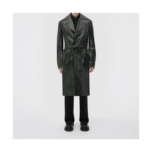  BV葆蝶家 22年秋冬 男士 大衣 manteau ceinture en cuir brillant leger 716006VKLC03350