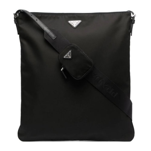 PRADA/普拉达 男士黑色尼龙单肩包旅行包男包 2VH123-064-F0002-V-OOO