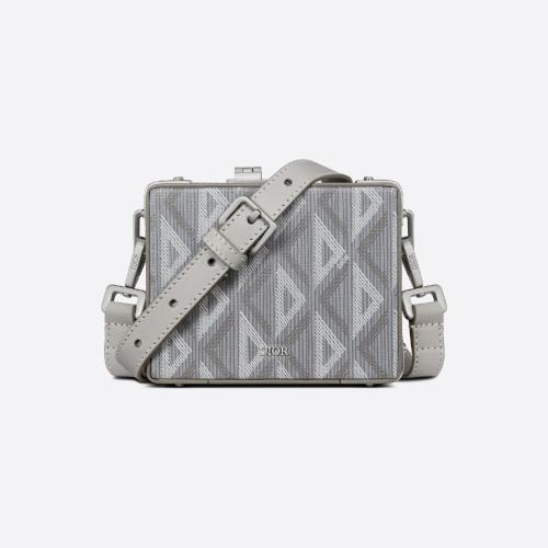  DIOR迪奥 22年秋冬 男士 单肩包 Dior Lock 超迷你箱型手袋 2LXCA038CDP_H42E