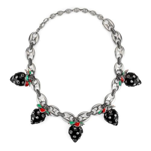 GUCCI古驰 22年秋冬 女士 饰草莓吊坠项链 700891 I1458 8520