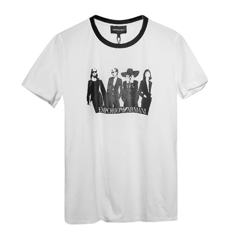 Emporio Armani/安普里奥阿玛尼 白色女士短袖T恤