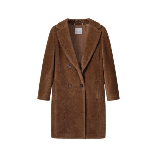  MaxMara/麦丝玛拉 女士深棕色羊毛大衣 ROSATO-026 PLFSX
