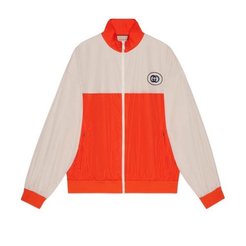  GUCCI古驰 22年秋冬 男士 饰Gucci印花聚酯纤维拉链夹克 693017 XJEDC 7387