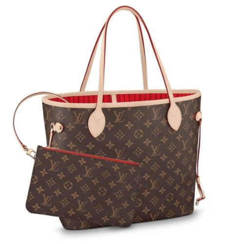 LouisVuitton/路易威登NEVERFULLMM号中号子母购物袋PVC/配皮女士单肩包