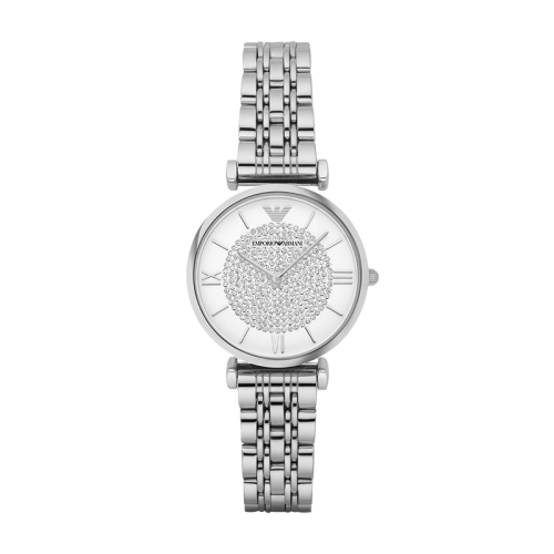 Emporio Armani/安普里奥阿玛尼 满天星手表 钢制表带欧美表 镶钻石英时尚女士手表 生日礼物送女友 AR1926