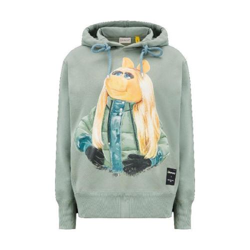  MONCLER蒙可蒙克莱 22年秋冬 女士 长袖T恤 The Muppets Motif Hoodie H20948G00001M249681D