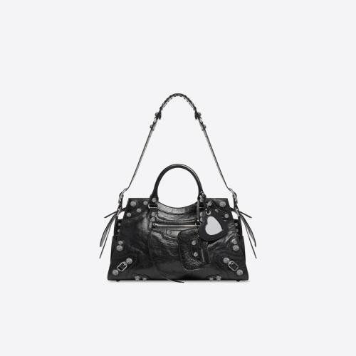  BALENCIAGA巴黎世家 22年秋冬 女士 单肩包 Womens Neo Cagole City Handbag With Rhinestones