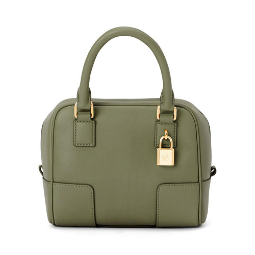 LOEWE/罗意威 22年新款Amazona16系列 女士牛油果绿色粒面纳帕小牛皮方形金属挂锁肩背斜挎手提包A039N21X01-3949