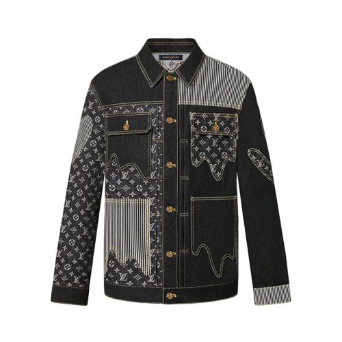 Louis Vuitton/路易威登 22年早春新款 LV2系列 男士黑色纯棉衬衫夹克1A9K65