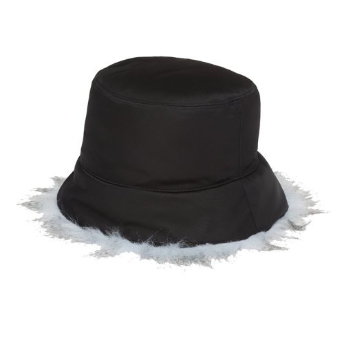 PRADA/普拉达 女士黑色/浅灰色Re-Nylon再生尼龙渔夫帽1HC137_2DWS_F0EIL