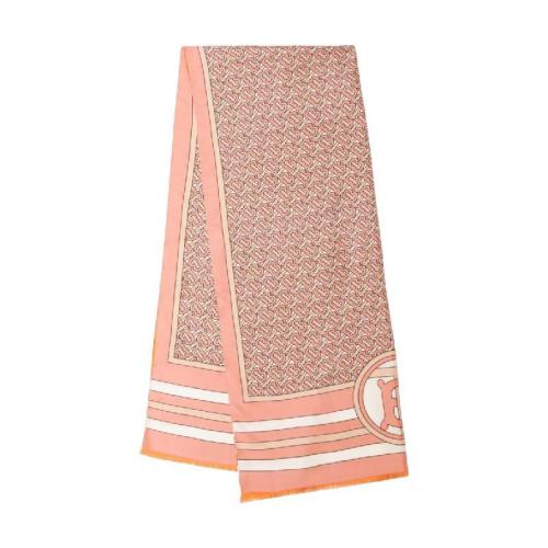  BURBERRY 22年秋冬 女士 双面专属标识印花丝巾 80411751 预定商品1-3周发货