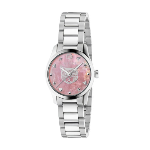 GUCCI/古驰 G-Timeless系列女士珍珠贝母表盘钢制表壳腕表 27毫米 609961J6A708591