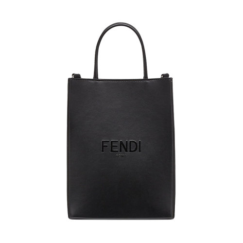 FENDI/芬迪  男士黑色小牛皮FENDI ROMA印花可调节肩带手提斜挎单肩包7VA512AFB3F1Z35