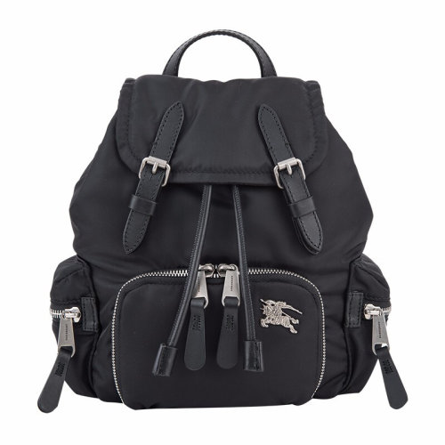 BURBERRY/博柏利 巴宝莉The Rucksack女包 女士战马徽标黑色尼龙双肩包背包 80067161