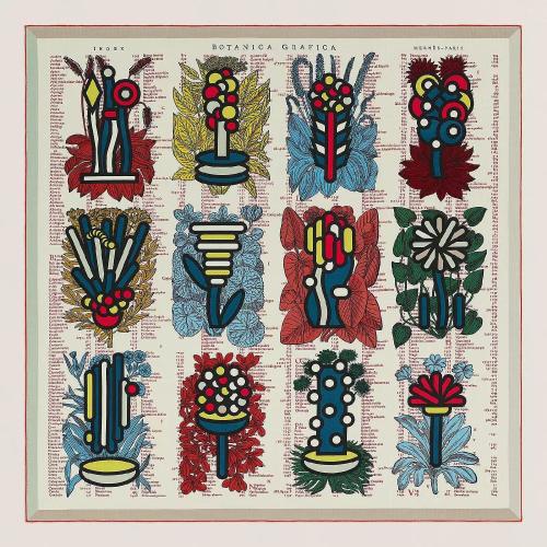  HERMES爱马仕 22年秋冬 女士 披肩 Chale 140 Botanica Grafica H243852S 06