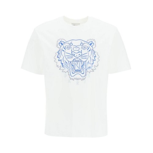  KENZO/高田贤三 男士白色棉质短袖T恤 FC55TS219-4YH-01B