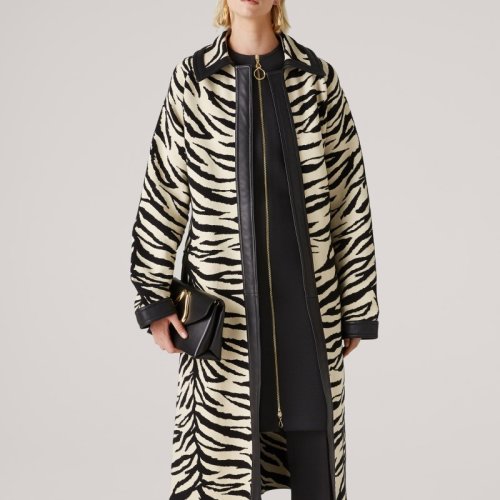 St.John/盛蔷正面全拉链纯黑色无袖女士连衣裙K1110E3