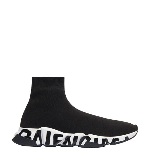 Balenciaga/巴黎世家      Speed系列 男士黑白拼色弹性纤维涂鸦网眼运动鞋645334W2DB71015