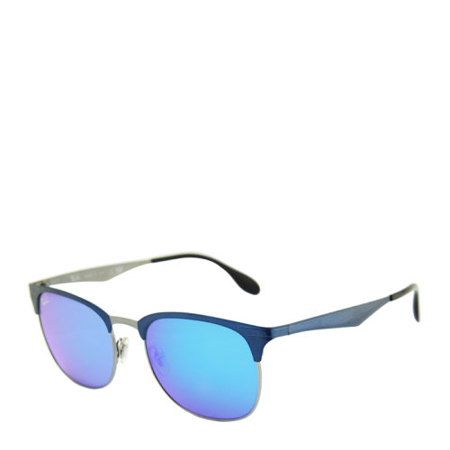 【SALE】Ray-Ban/雷朋 派对达人款半框男女款太阳镜炫彩反光镜面   偏光  墨镜眼镜 RB3538  53mm RayBan 雷朋