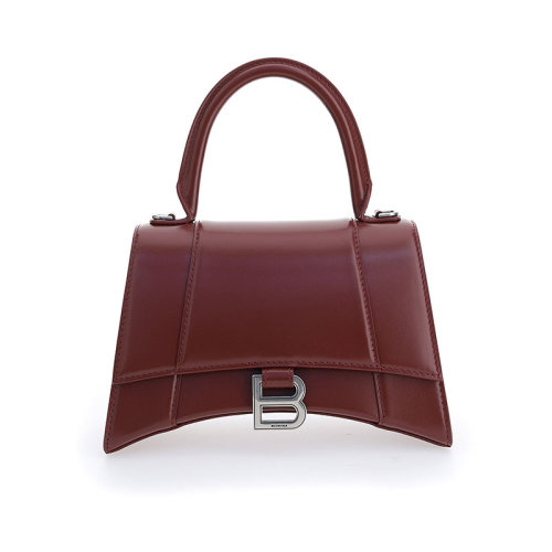 Balenciaga/巴黎世家 女士 酒红色皮质手提包单肩包 5935461QJ4Y6211 HJH0015X女包