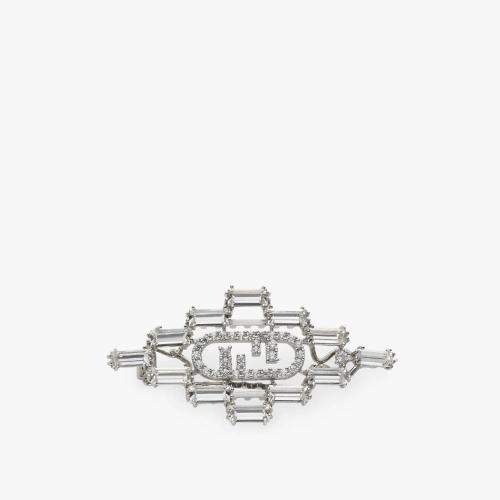 FENDI芬迪 22年秋冬 女士 胸针 银色胸针 8AH84_HTWF035M