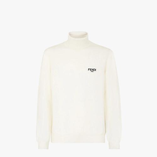  FENDI芬迪 22年秋冬 男士 针织衫 白色针织套头衫 FZY470AM0ZF0QA0