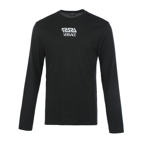 VERSACE/范思哲 刺绣徽标棉质男士长袖T恤10027401A01814