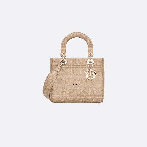  DIOR迪奥    女士 手提包 中号 Lady D-Lite 手袋 M0565OREY_M*w*919 预定商品1-3周发货