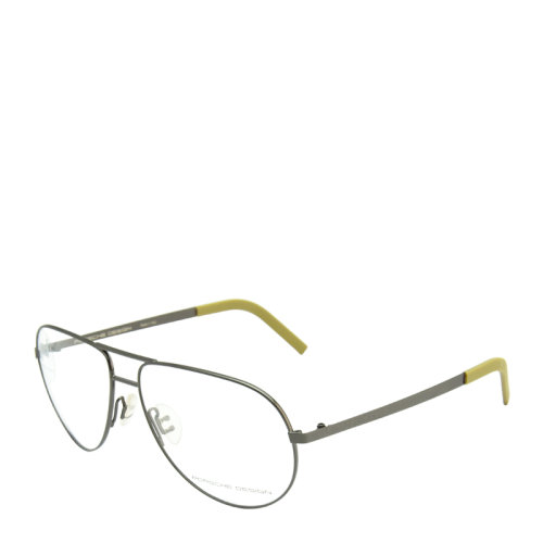 PORSCHE/保时捷 时尚 个性 飞行员 蛤蟆镜 全框 男女款 光学镜架 枪色镜框 近视 眼镜框 眼镜架 眼镜 P8280 59mm PORSCHE 保时捷