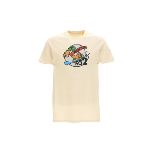  Moncler/蒙克莱 女士米黄色棉质短袖T恤 8C00006 829FB 070 PLFSX