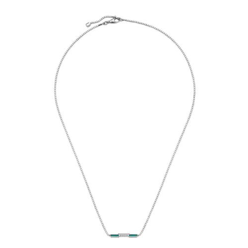 GUCCI古驰 22年秋冬 女士 Gucci Link to Love系列“Gucci”长条吊坠项链 702332 J85G1 9053