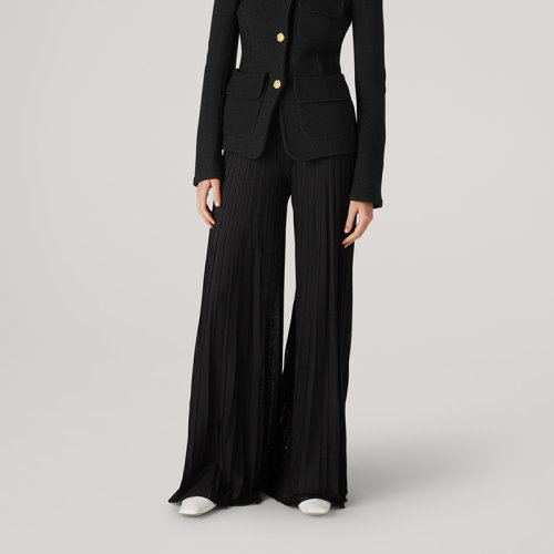 St.John/盛蔷米兰诺针织褶裥垂感女士休闲裤K821051