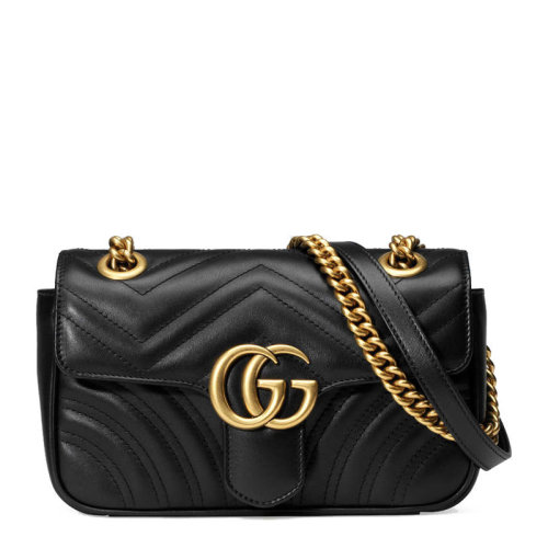 GUCCI/古驰 GG Marmont系列绗缝迷你手袋 皮质 单肩包 446744 DTDIT