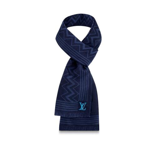  LV路易威登 22年秋冬 男士 围巾 éTOLE LV ZIG ZAG M77583