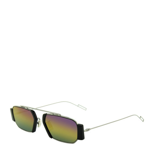 DIOR/迪奥 个性 摩登 复古 长方多边形 合金 轻架 男女款 太阳镜 黑色 紫黄镜面 墨镜 眼镜 DIORCHROMA2 51mm DIOR 迪奥