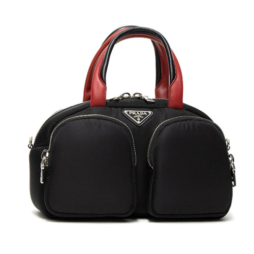 PRADA/普拉达  女包女士黑色尼龙时尚百搭品牌字母手提包  1BB062-OOO2CKI-F0D9A