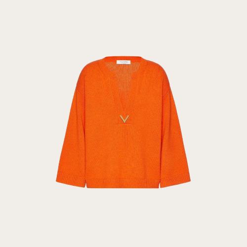  VALENTINO华伦天奴 22年秋冬 女士 针织衫 PULL EN CACHEMIRE VGOLD XB3KCC1068WO21