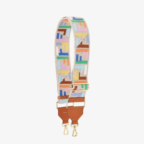  FENDI芬迪 22年秋冬 女士 肩带 米色帆布肩带 8A_V134ACWMF198C