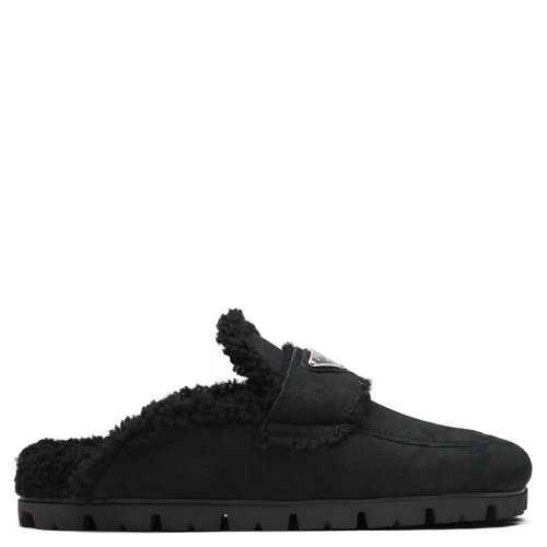 PRADA/普拉达  女士黑色羊皮毛拖鞋1S711M_1A6_F0002_F_020