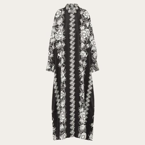  VALENTINO华伦天奴 22年秋冬 女士 连衣裙 ROBE CHEMISE DE SOIRéE EN FAILLE IMPRIMé STREE