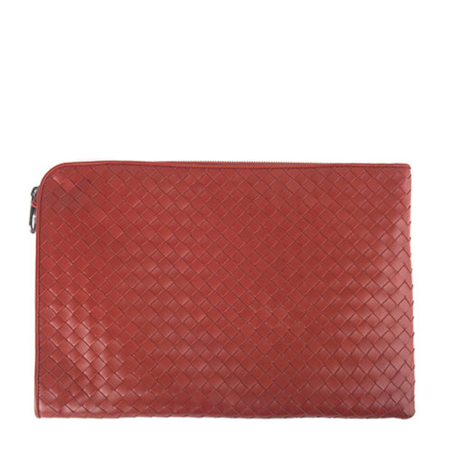 Bottega veneta 葆蝶家 男士棕红色羊皮手拿包 170209